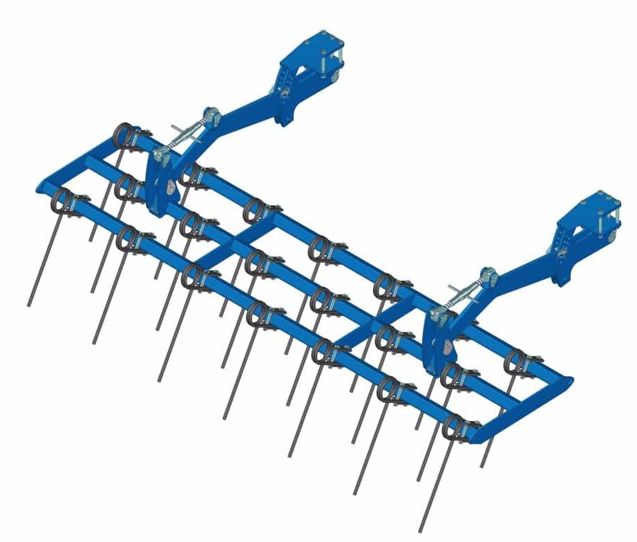 Herse peigne Ø13mm sur 3 barres avec réglage mécanique