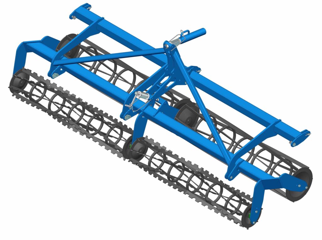 Double rouleau 7 barres plates Ø320mm et 7 barres crénelées Ø270mm - VIBROCULTEUR