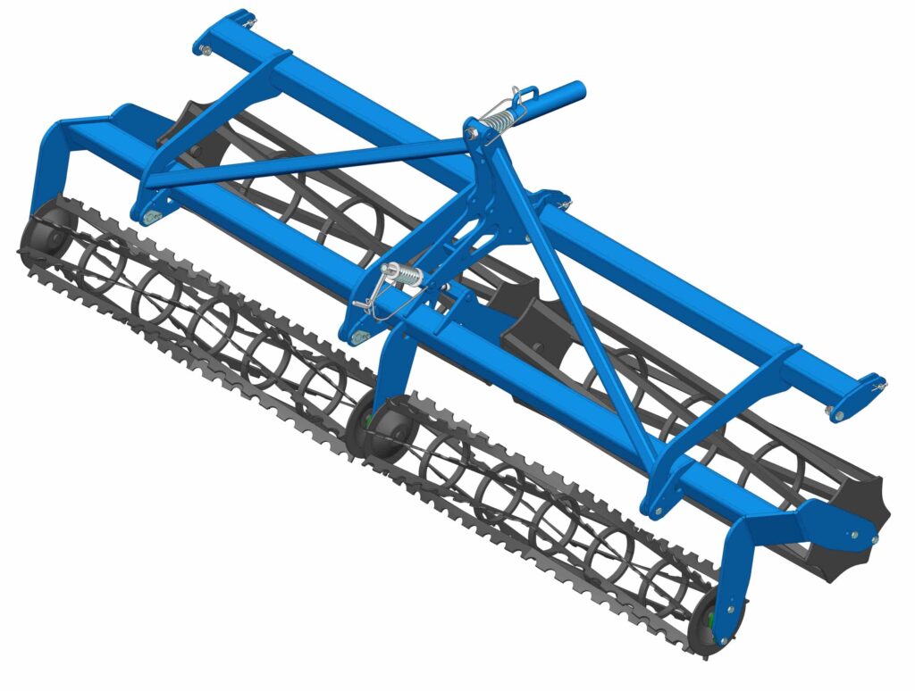 Double rouleau 7 barres carré 25mm Ø320mm et 7 barres crénelées Ø270mm - VIBROCULTEUR