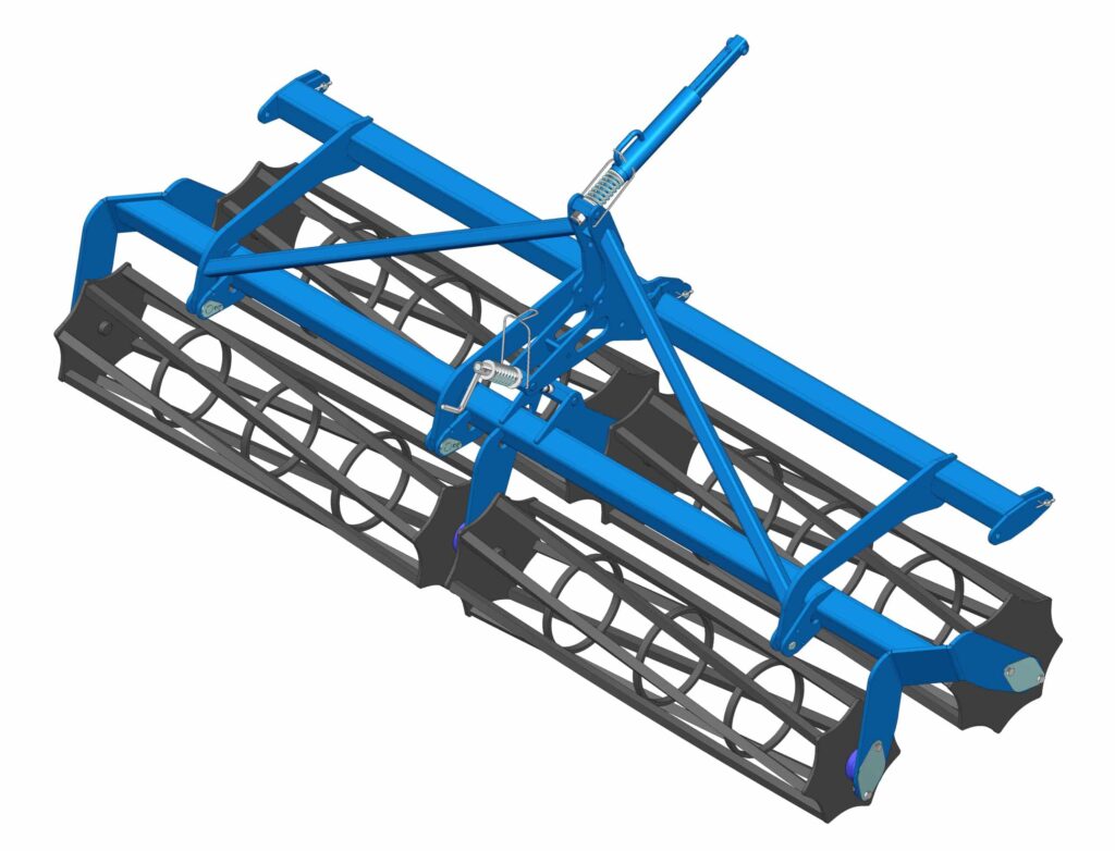 Double rouleau 8 barres carré 25mm Ø380mm et 7 barres carré 25mm Ø320mm