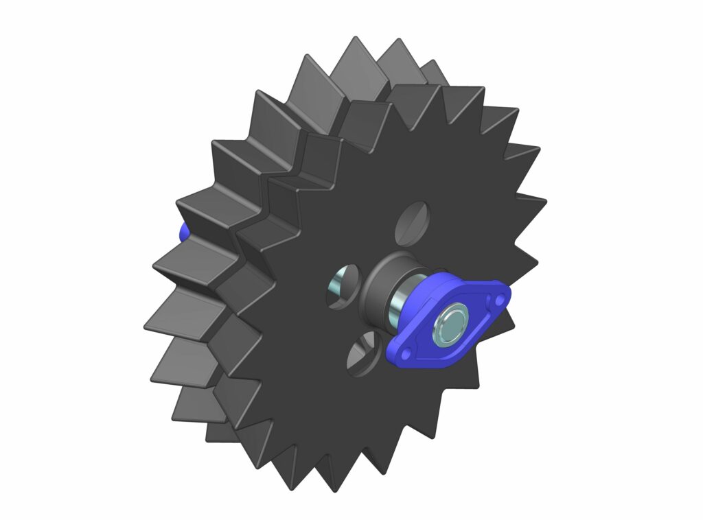 Rouleau denté fonte Ø450mm