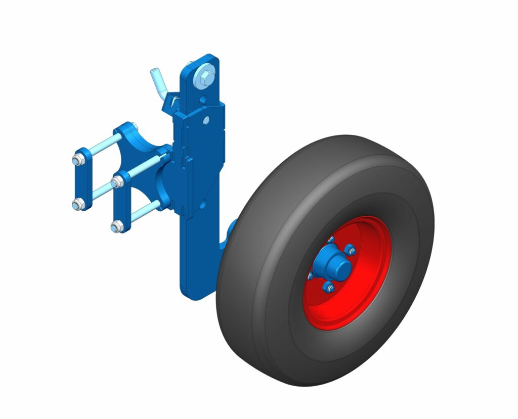1 roue penu 10 plis Ø535 x 168 mm (position centrale)