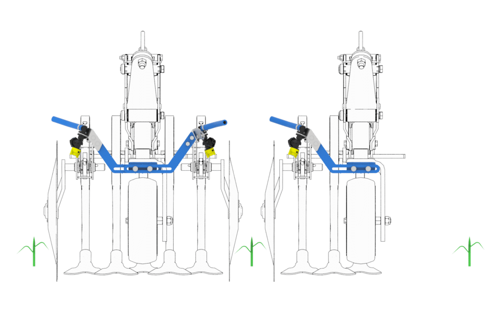 KIT SPRAY pulverisation sur le rang 2 buses