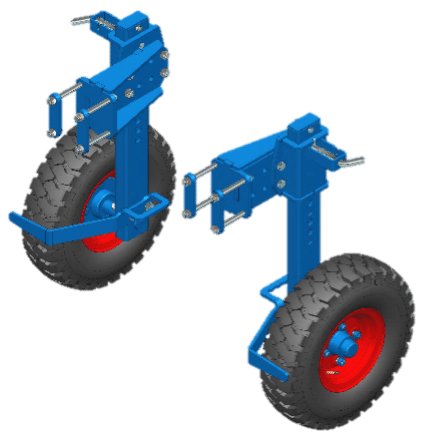 Roue de contrôle 10 plis renforcées Ø530x155mm CULTI 4000