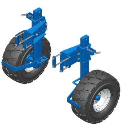 Roue de contrôle large renforcées Ø584x236mm CULTI 4000