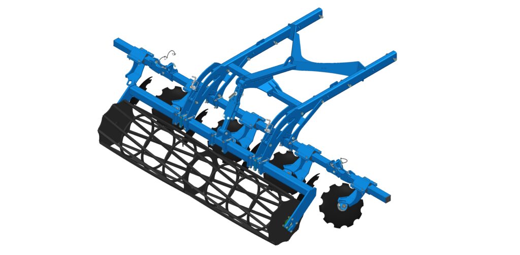Simple rouleau 10 barres carré Ø600mm avec réglage mécanique + disques niveleurs ONATAR NEO