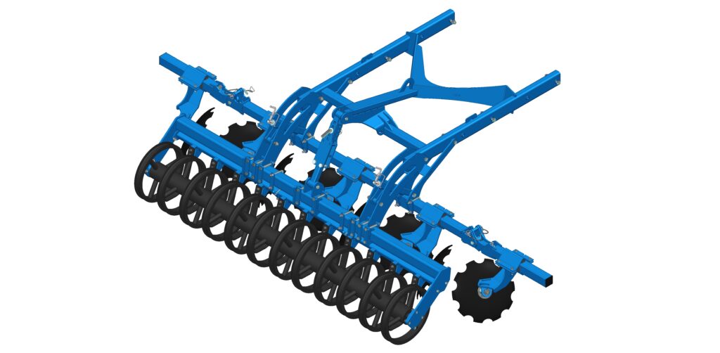 Simple rouleau U Ø500mm avec réglage mécanique + disques niveleuses ONATAR NEO