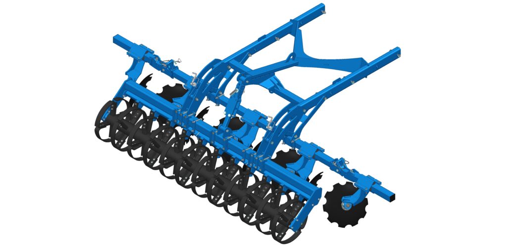 Simple rouleau à lames flexibles Ø520mm avec réglage mécanique + disques niveleurs ONATAR NEO