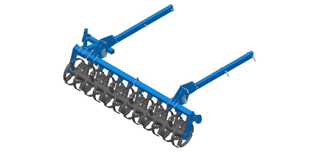 simple rouleau à lames flexibles Ø520mm avec réglage mécanique + lames niveleuses XENOS HD