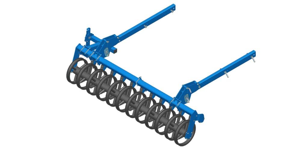 Simple rouleau U Ø500mm avec réglage mécanique + lames niveleuses XENOS HD